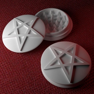 pentagram grinder smoke smoker weed grass joint drugs tobacco box crumble canabise shit 3d print model - Mito3D