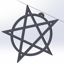 pentagramme bijou bijoux cou fasion 3d print model - Mito3D