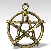pentagramma nodo pendente gioielleria celtico gioiello Magia arte 3d print model - Mito3D