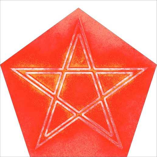 Pentagramm Lithophan lithopöan Okkulte Licht Lampe 3D print model - Mito3D