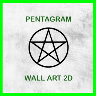 pentagram star wall art 2d deco decoration inspiration love bed room house home buddha relax yoga zen 3d print model - Mito3D