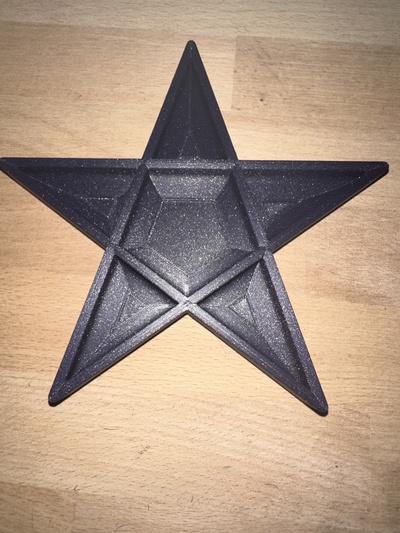 pentagramma vassoio bit bob cristalli casa stella cade conservazione 3d print model - Mito3D
