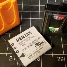 pentax d-li68 battery sd microsd holder q card camera 3d print model - Mito3D