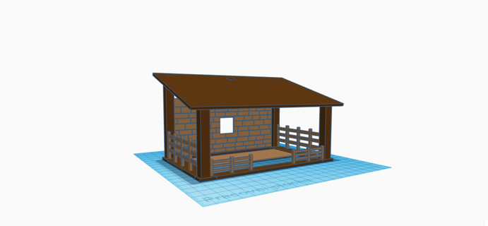 ático casa juguete 3d print model - Mito3D