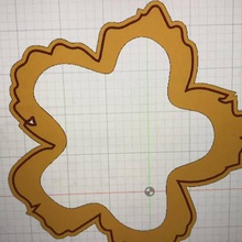 peonia cookie cutter strumento fiore di 3d print model - Mito3D