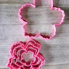 peony cookie cutter flower sheet petalo plant sharp moulds fondant cookies design cutters to build 3d print model - Mito3D