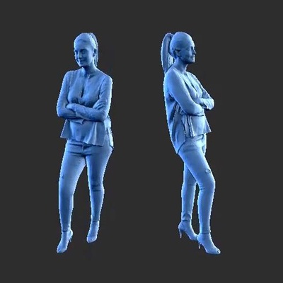 mulher f2 figura diorama arte humano homem personagem minifigura corpo menina fêmea 3d print model - Mito3D
