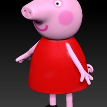 pepa domuz çeşitli hayvan küçük domuzcuk sow oyuncaklar çizimler 3d print model - Mito3D
