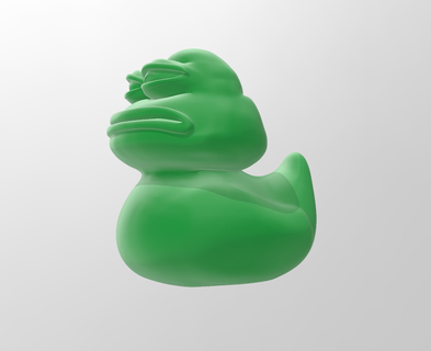 pepe duck meme cursed pepe frog duck rubber duck bath toy toy  3d print model - Mito3D