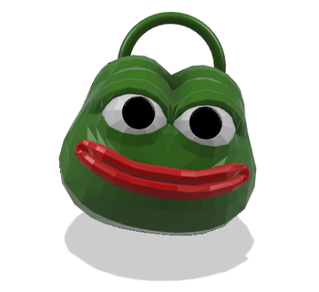pepe frog keychain Jewelry the easy to print 3d print model - Mito3D