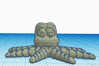 pepe Kraken Mizah oyuncaklar esnek ahtapot 3d print model - Mito3D