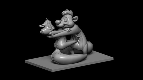 pepe le sıra Aşk Looney melodiler 3d print model - Mito3D
