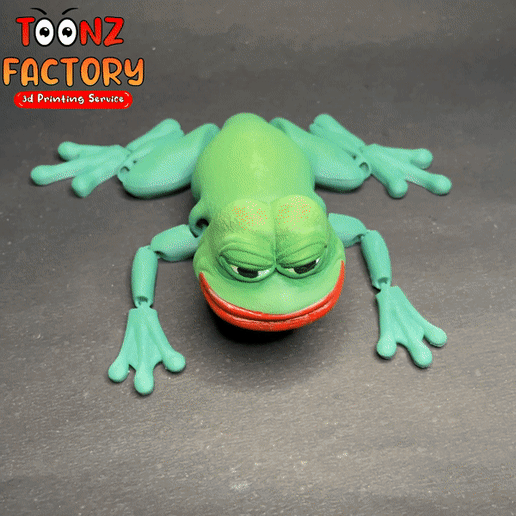 pepe meme frog 3D print model - Mito3D