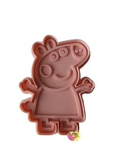 peppa pig cookie cutter cookies sugar paste biscuit fondant biscuitcutter polymer clay stamp texture texturizer persons cartoons 3d print model - Mito3D