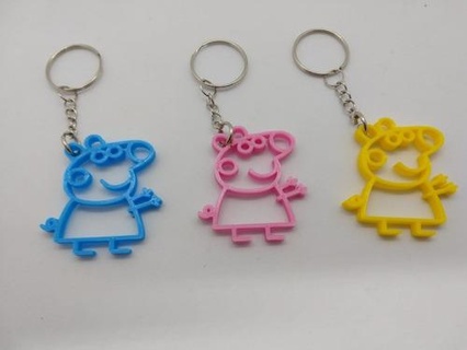 peppa pig key rings keychain peppa pig pepa pig peppa pig keychain  3d print model - Mito3D