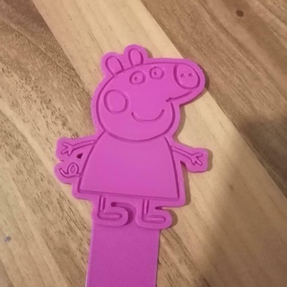 peppa pig bookmark peppa pig bookmark kids tv show animated  3d print model - Mito3D