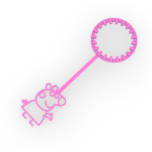 peppa pig bubble wand - pepa kids game bath bubbles 3d print model - Mito3D