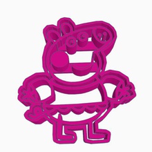 peppa pig cookie cutter home cutting biscuits dwelling drawing furnace design 3d print model - Mito3D