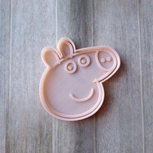 peppa pig cookie cutter cutting cutters molds cookies 3d print model - Mito3D