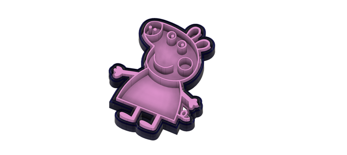 peppa pig cookie cutter peppa pig cookie cutter  3d print model - Mito3D