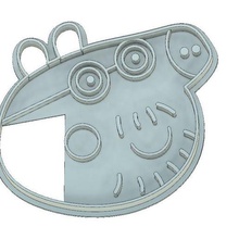 peppa pig cookie cutter fondant daddy tool 3d print model - Mito3D