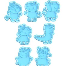 peppa pig cookie cutter set 7 cutters cithen home cook cookies stamp cartoon tv george daddy mummy granny grandpa uncle auntie chloe baby alexander 3d print model - Mito3D