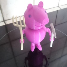 peppa domuz ht 10cm mafsallı oyun seyyar Oyna çocuk oyuncak 3d print model - Mito3D
