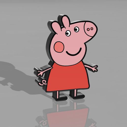 Peppa Schwein Lampen 3D print model - Mito3D