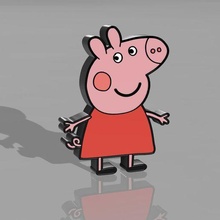 peppa cerdo lamparas 3d print model - Mito3D