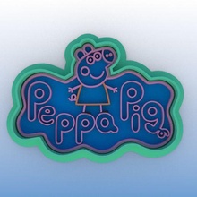 peppa pig logo cookie cutter 3d print model - Mito3D