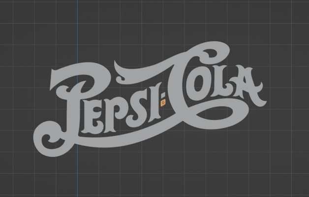 pepsi cola zeichen kunst retro jahrgang schild briefe 3d print model - Mito3D