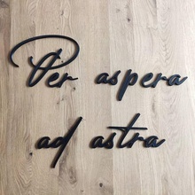 per aspera ad astra sentence wall decor home star inspiration typography lettering 3d print model - Mito3D