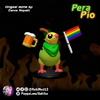 pera pio danna alquati pear collectable chicken meme funny creature wammy toy 3d print model - Mito3D