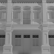 maison peranakan n échelle de l'architecture chemin fer diorama modèle mise à l'échelle le la résine sla patrimoine 3d print model - Mito3D