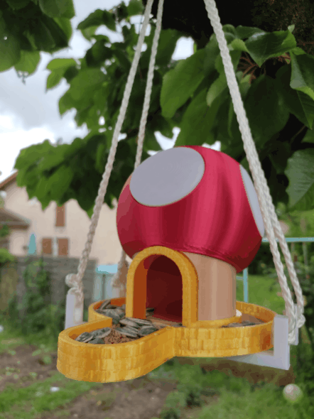 poleiro pássaros mario pássaro exterior jogos decoração animais 3D print model - Mito3D
