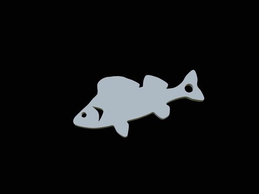 barsch fisch schlüsselbund anhänger thunfisch lachs fischer zander zander tier wels pike bass angeln locken köder karpfen forelle 3d print model - Mito3D