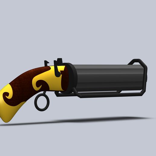 percival rolo pistola leggenda vox machina gioco 3D print model - Mito3D