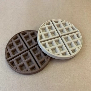 perfect belgian waffle coaster 3d print model - Mito3D