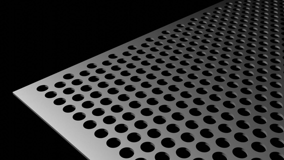 perforated panel 43 opening perforate panel plane cladding surface architecture screen partition wall sheet hole  3d print model - Mito3D