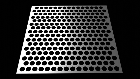 perforated panel 50 opening perforate panel plane cladding surface architecture screen partition wall sheet hole  3d print model - Mito3D