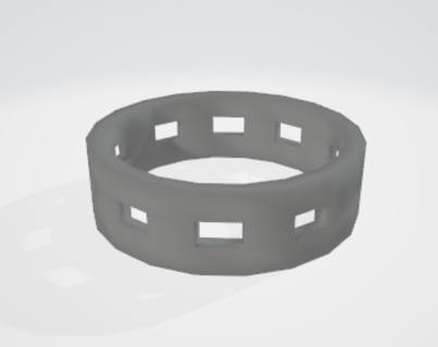 perforated ring holes aliance 3d print model - Mito3D