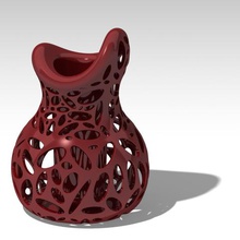 perforated vase home 3d print model - Mito3D