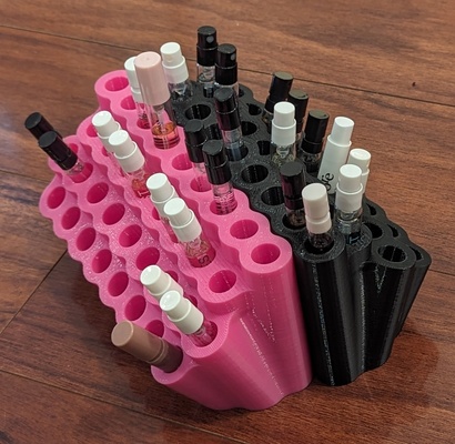 perfume sample organizer fragrance samples bathroom room holder 3d print model - Mito3D