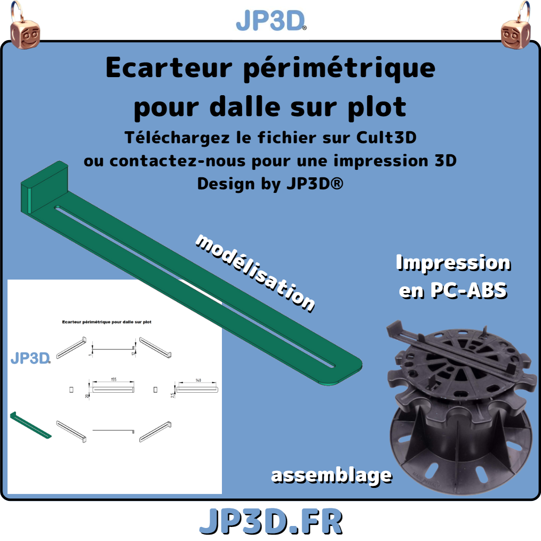 perimetro distanziatore lastra bloccare spargitore Fai 3D print model - Mito3D