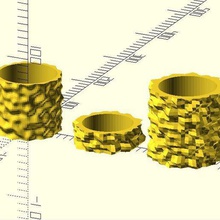 perlin noise cylinder art bracelet ring customizer openscad math 3d print model - Mito3D