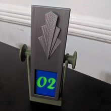 perpetua flip calendario w fuente personalizable casa de la oficina perpetuo dsk001 escritorio juguete decoración personalizador personalizar 3d print model - Mito3D