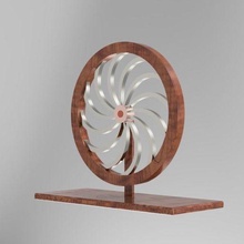 perpetual machine inspired table art spin spinning tabletop 3d print model - Mito3D