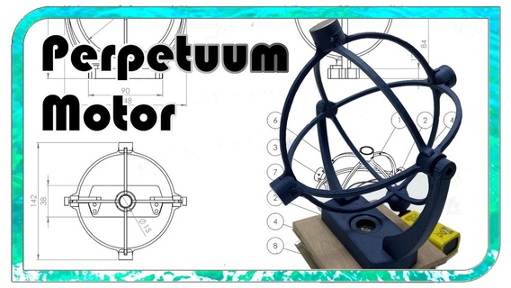 perpetual motion engine Tools 3d printed motor diy perpetuum mobile eternal electronics 3d print model - Mito3D