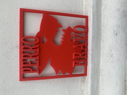Perro Bravo letero deli köpek Dikkat el 3d print model - Mito3D