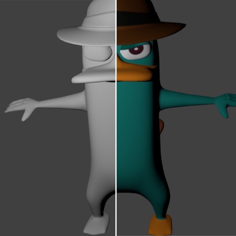 perry platypus - agent p various agentp ferb phineas Phineas y 3D print model - Mito3D